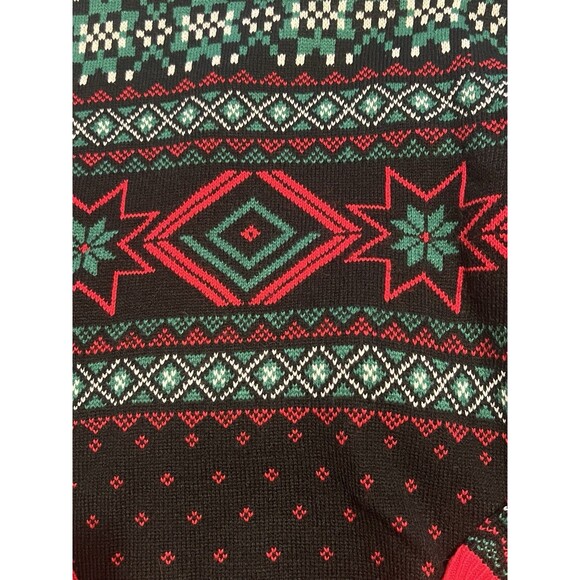 Ugly Christmas Sweater Santa Claus Red Party Cup Pocket Holiday Fun Size Large - Picture 12 of 16